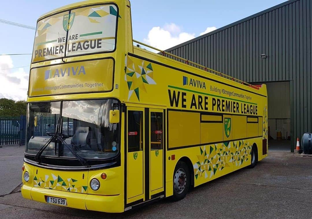 ノリッジ・シティFCさんのインスタグラム写真 - (ノリッジ・シティFCInstagram)「Check out our whip for the day! 😍🚌」5月6日 15時47分 - norwichcityfc