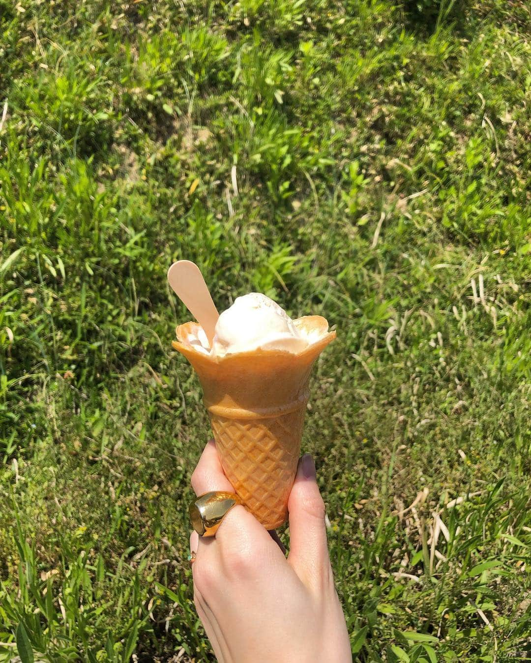 平木愛美さんのインスタグラム写真 - (平木愛美Instagram)「愛。す。🍦 大好きな家族と親戚みんなに、囲まれて。お天気に恵まれ、もう、最高の心地よさ。  ありがとう。愛！愛！愛！！！ 愛が溢れて、とまりません。  今回はじめてかな？GWという時に地元大阪と故郷の岡山に帰れて、 ばいばいが、いってきますが切ないのです。  上京当初から都内に戻る新幹線、感慨深かったのですが、もうさすがにって思うのだけど、今回ゆっくりめに帰れたし、やっぱり、変わらず感じるんだなぁ。  大切な人に会える、幸せ。 当たり前の、かけがえのないこと。ずーっと皆んなが元気で健康に笑って集まれますように。 . 👵👴とも、母とも、ハグしてばいばいするの！ してないかたは是非、どんどん、真似してほしいです🌼 いいよね、ぎゅーーーーー！  父には入れ違いで会えなかったので、東京ですぐ会いたいな〜🧡 大好きな友達にも会えて、時間たりないくらいにお喋りして、癒されました。  よんれんきゅう、めっっっちゃゆっくりできた気分。 令和最初におおきなパワーチャージ。 東京に帰って、明日からまたお撮影！しっかりパワフルにはっぴーに生きようーーーーー♡  #大阪 #岡山 #津山 #田舎 #故郷 #愛美ごころ」5月6日 21時06分 - manamihiraki