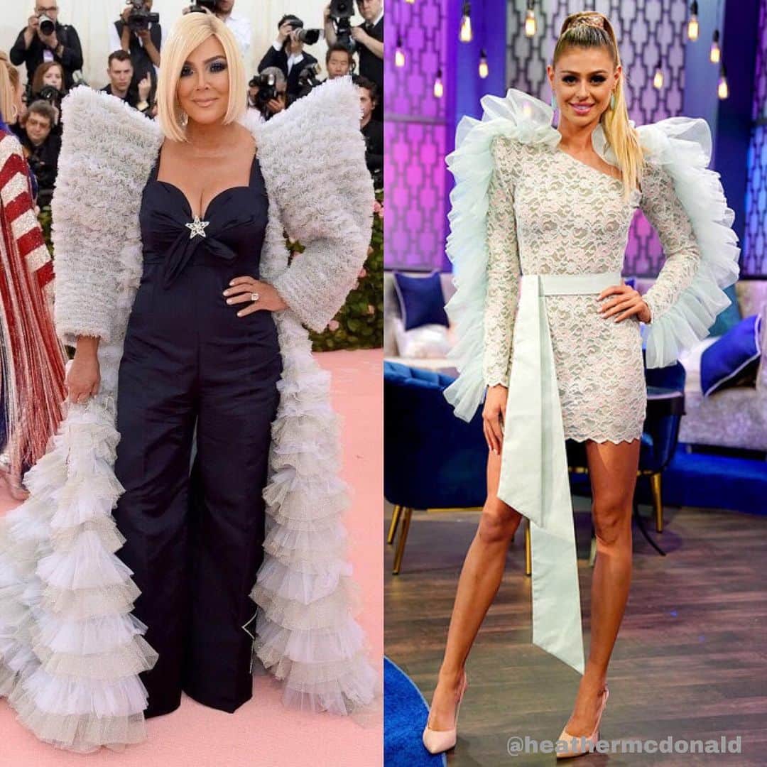 ヘザー・マクドナルドのインスタグラム：「Raquel must be feeling herself seeing the Queen of Reality TV got inspiration from her Vanderpump Reunion dress. #metgala」