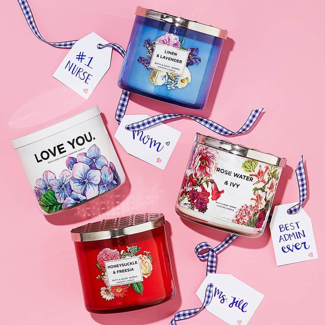 Bath & Body Worksさんのインスタグラム写真 - (Bath & Body WorksInstagram)「There are SO many reasons to give a Candle! 🎁 💕  Save to "Gift Ideas" & add these 2 to your calendar: 📆 Today is National Nurse's Day 📆 Tomorrow is National Teacher Appreciation Day」5月7日 0時01分 - bathandbodyworks