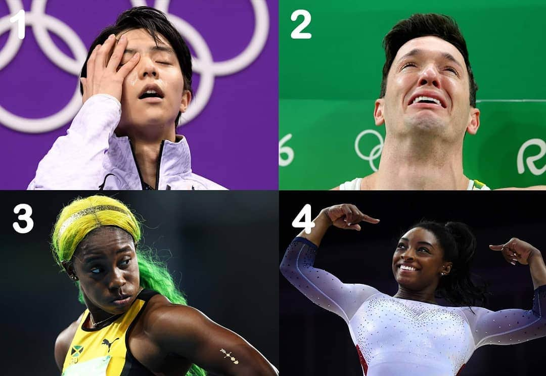 オリンピックさんのインスタグラム写真 - (オリンピックInstagram)「Happy Monday! How are you feeling today?  1. Yuzuru Hanyu 2. @diegohypolito  3. Shelly-Ann Fraser-Price 4. @simonebiles」5月7日 0時03分 - olympics