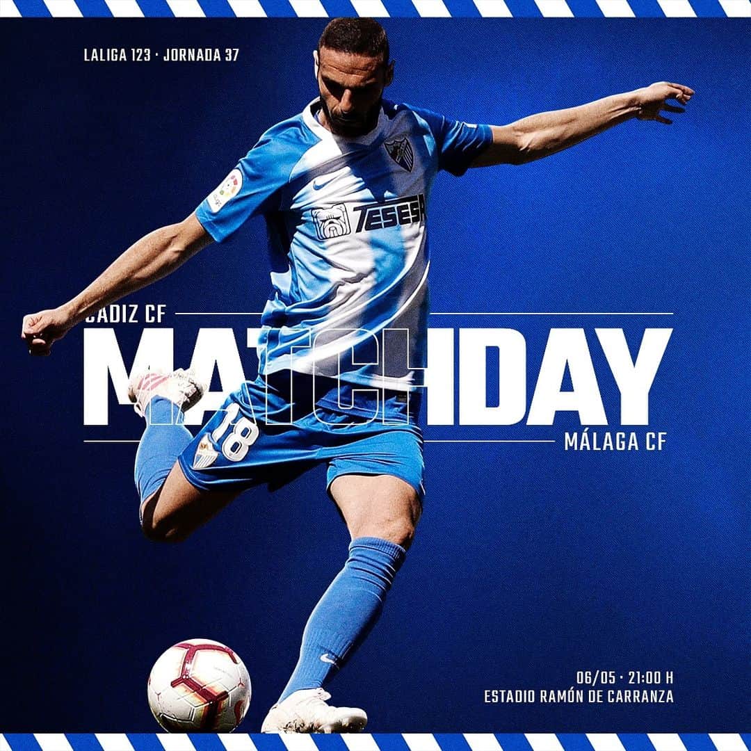 マラガCFさんのインスタグラム写真 - (マラガCFInstagram)「¡Día de partido! | Match day! • ⚽️ #CádizMálaga 🏟  Ramón de Carranza ⌚️ 21:00 horas 📺 @gol_television  #LaLiga123」5月7日 0時56分 - malagacf