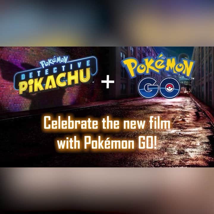 のインスタグラム：「Trainers, it’s time to celebrate the launch of POKÉMON #DetectivePikachu with #PokemonGO! ✅ Increased spawning of movie Pokémon ✅ The chance to encounter a Pikachu wearing a detective hat ✅ Special Raid Battles and Field Research ✅ New avatar items  Tap the link in our bio for details!」