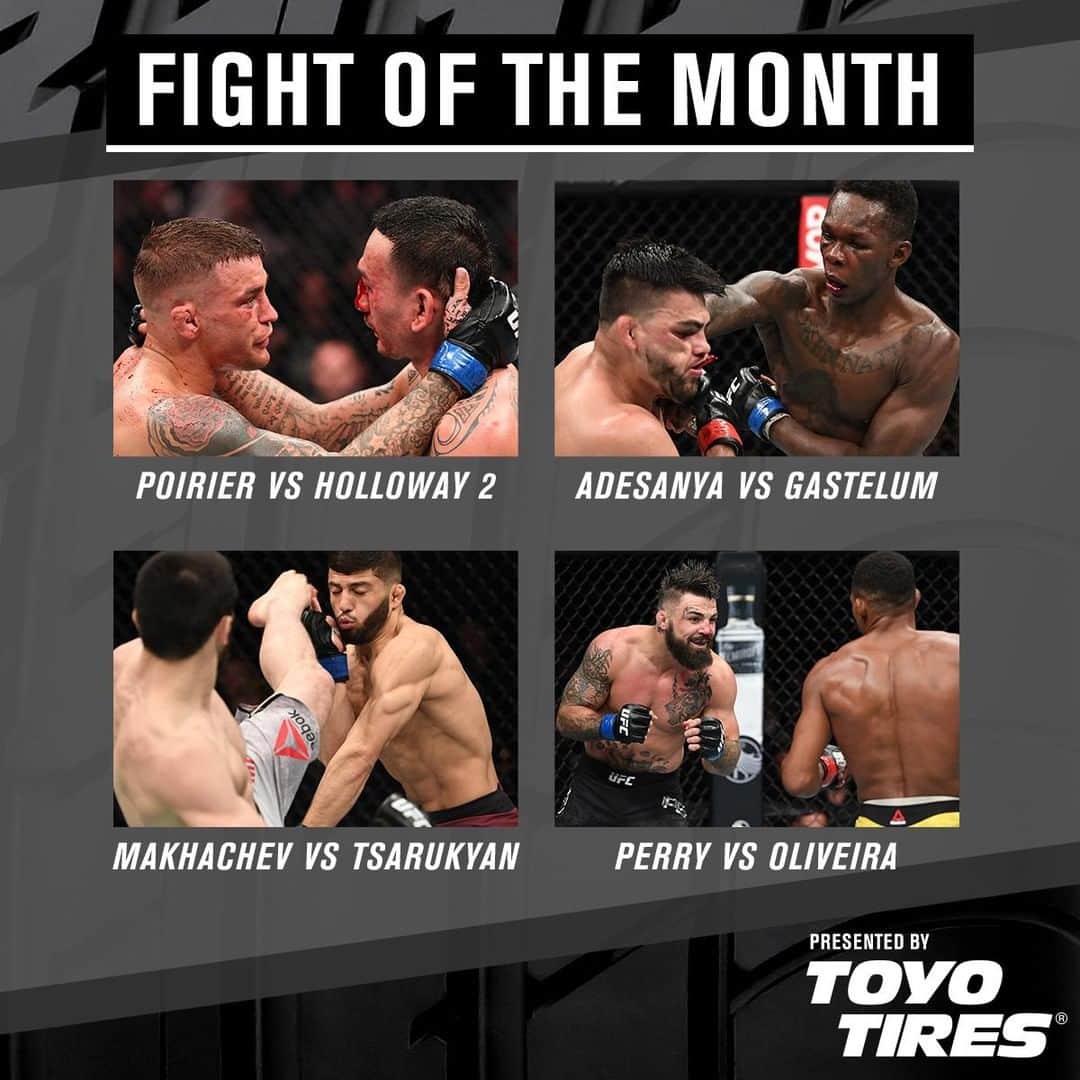 UFCさんのインスタグラム写真 - (UFCInstagram)「April brought the heat!  What was your @ToyoTires Fight of the Month?」5月7日 2時45分 - ufc