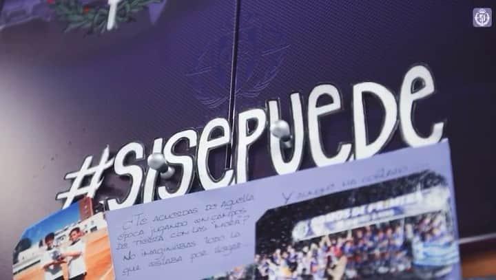 ロナウドのインスタグラム：「¡Grandes! Las mujeres de nuestros jugadores crearon este mural sorpresa para recibirles en el vestuario antes del partido del @realvalladolid frente al Athletic Club. ¡Muchas gracias a todas! #AúpaPucela」