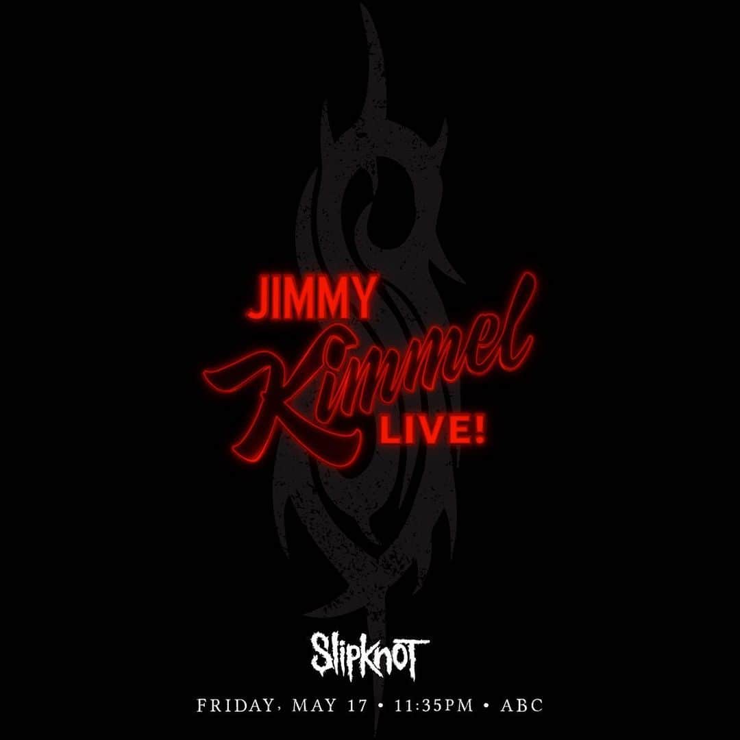 Slipknotさんのインスタグラム写真 - (SlipknotInstagram)「#JimmyKimmelLive Friday, May 17 11:35pm | @abcnetwork  #WeAreNotYourKind」5月7日 4時01分 - slipknot