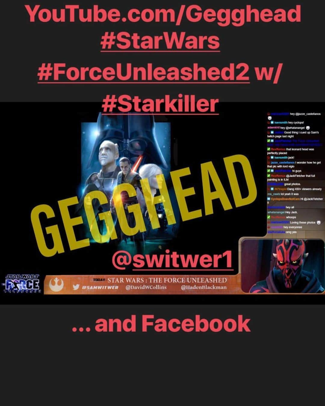 フレディ・プリンゼ・ジュニアさんのインスタグラム写真 - (フレディ・プリンゼ・ジュニアInstagram)「Up now at Youtube.com/Gegghead  The voice of #Starkiller and #darthmaul @switwer1 plays #forceunleashed 2 follow us for updates. #gegghead #starwars #gamer #twitch #xbox」5月7日 4時24分 - realfreddieprinze