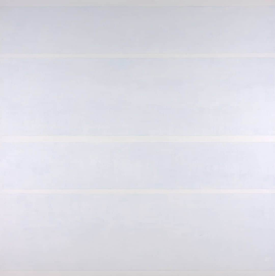 テート・ギャラリーさんのインスタグラム写真 - (テート・ギャラリーInstagram)「#WorkoftheWeek: Agnes Martin's 'Faraway Love' 1999 💙  In her interviews, poetry and writings, Martin has often equated beauty and love with happiness, as an abstract concept not influenced by or reflective of her own personal life. The title Faraway Love suggests something out of reach, perhaps even unattainable, but which remains a pure state, not tainted by melancholy or longing. ‘The work is about perfection as we are aware of it in our minds but paintings are very far from being perfect – completely removed in fact – as we ourselves are.’ - Agnes Martin」5月7日 6時31分 - tate