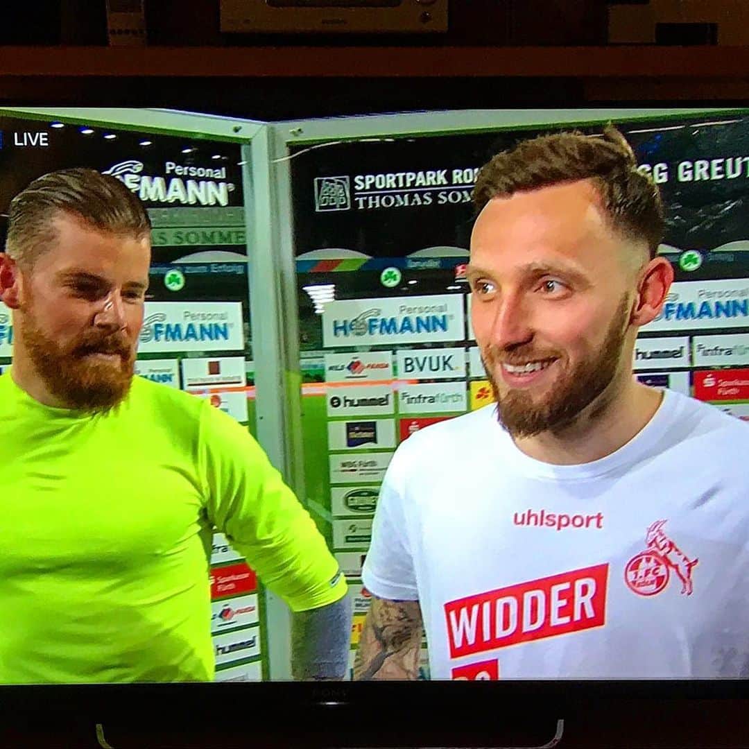 マルコ・ヘーガーのインスタグラム：「Da sind wir wieder @fckoeln @skysportde  #aufstieg #ziel #effzeh #win #champion #fc #köln #cologne #mh6 #liebedeinestadt」