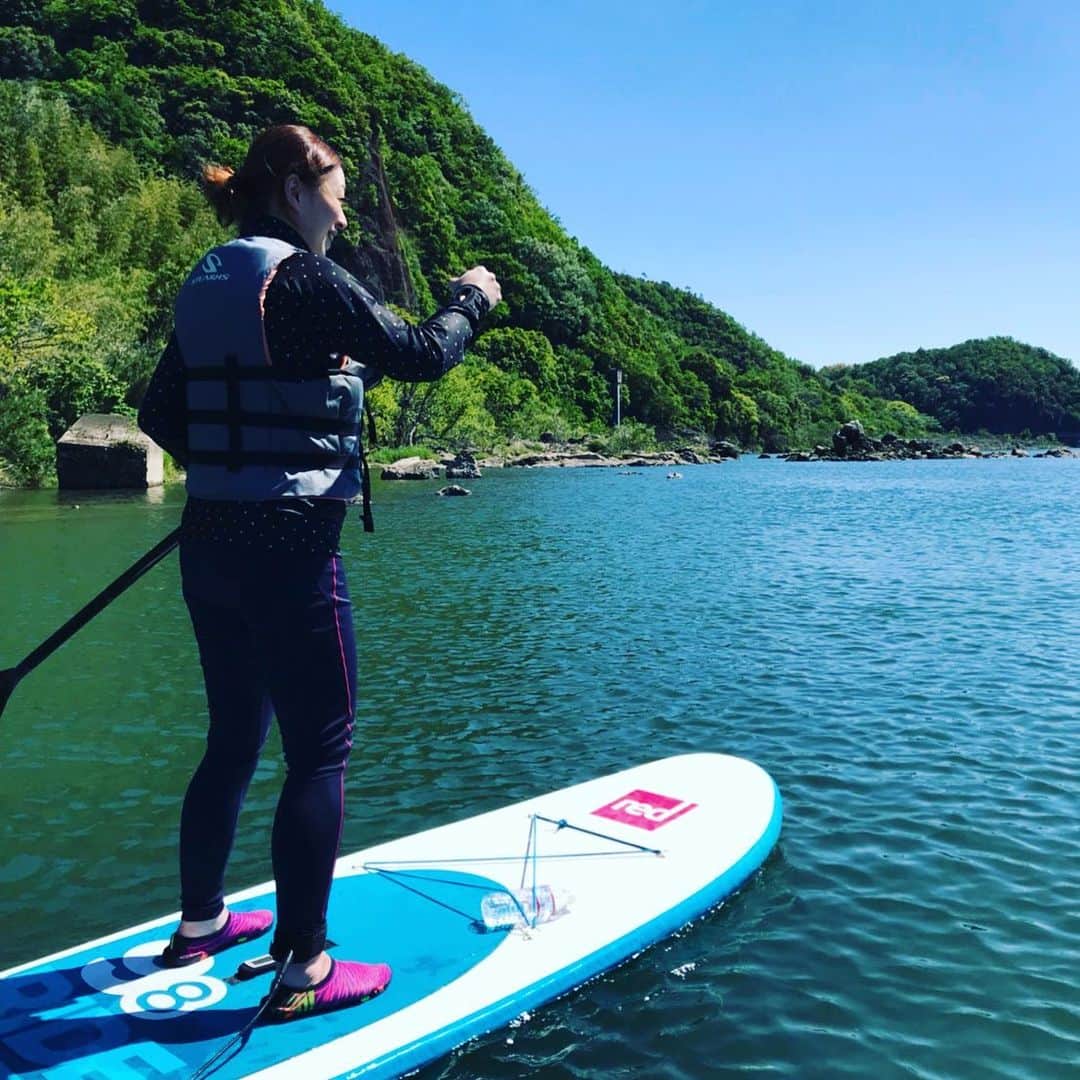 ミズノマリさんのインスタグラム写真 - (ミズノマリInstagram)「2019SUPはじめ★半年ぶり！ #sup #初めての川sup」5月7日 16時44分 - mari_mizuno