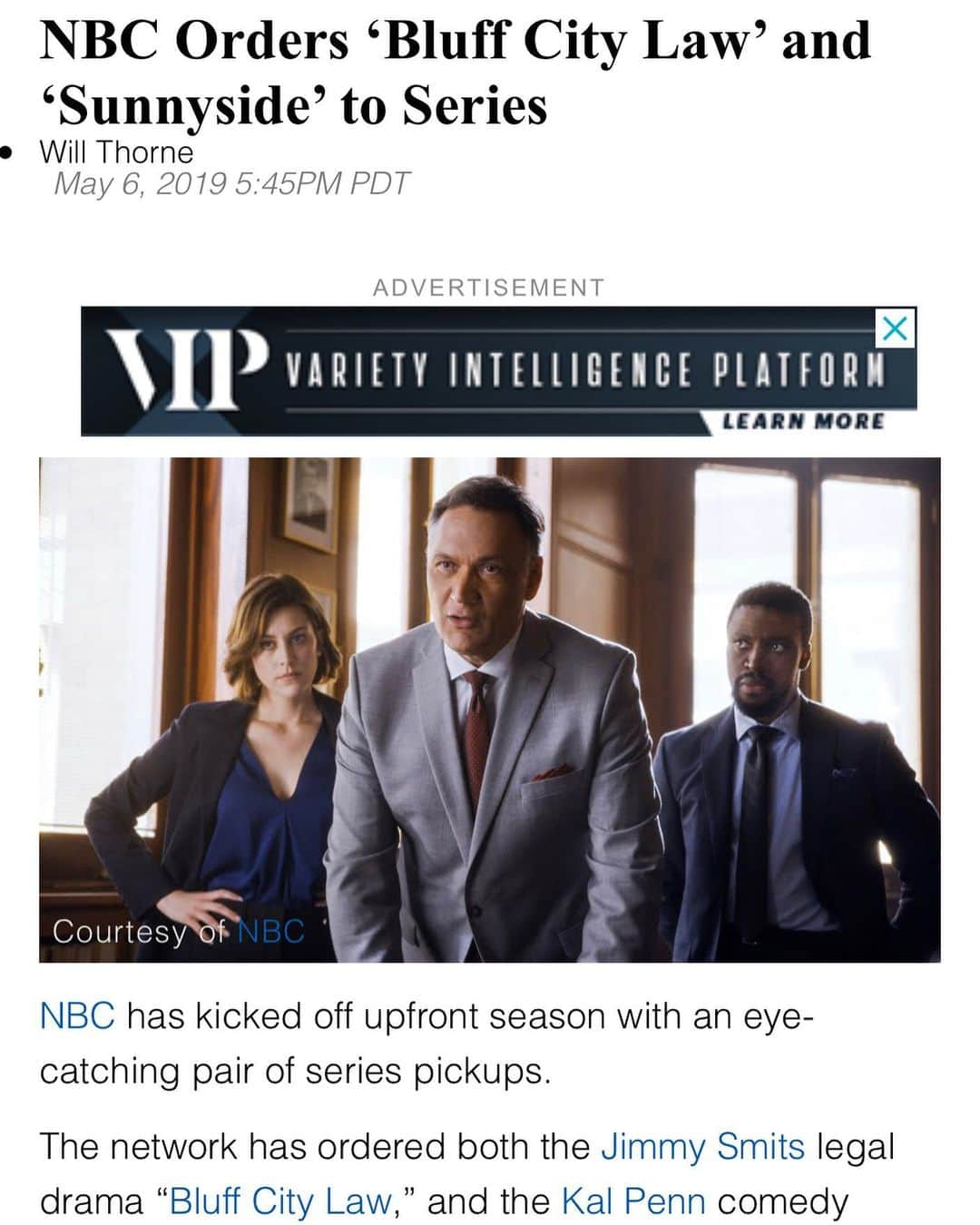 バリー・スローンさんのインスタグラム写真 - (バリー・スローンInstagram)「@nbcbluffcitylaw is picked up to series. So thrilled about this news. The talent involved in this show across the board is 🔥 - @nbc #BluffCityLaw」5月7日 11時02分 - barrypaulsloane