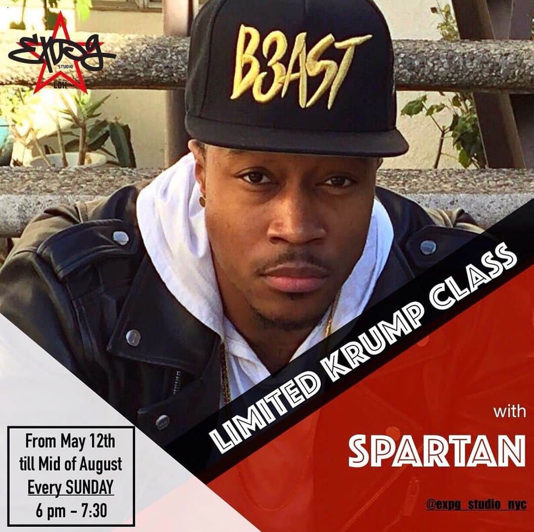EXILE PROFESSIONAL GYMさんのインスタグラム写真 - (EXILE PROFESSIONAL GYMInstagram)「Check this out from this Sunday!!!!! We got @savage.eest teaching Krump class every Sunday from 6:00 to 7:30pm🔥🔥🔥 Come get your level up, See you all there.」5月7日 11時20分 - expg_studio_nyc