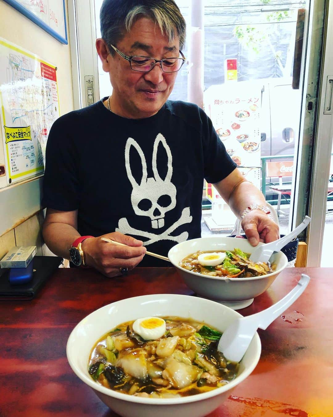 小沢仁志さんのインスタグラム写真 - (小沢仁志Instagram)「おばちゃんに またー❗️ と言われながらも 必殺・広東麺❗️笑」5月7日 14時56分 - ozawa_hitoshi