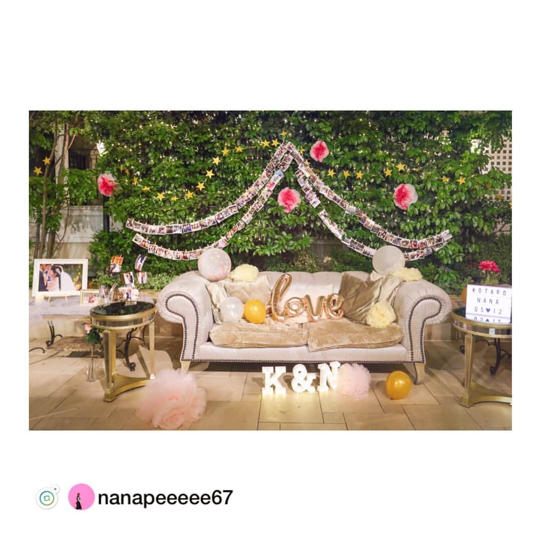 【公式】青山セントグレース大聖堂さんのインスタグラム写真 - (【公式】青山セントグレース大聖堂Instagram)「. . Re @nanapeeeee67  様から . ステキなお写真いただきました！ . . ウェルカムスペース💐❤️ 直前までこたと準備して あちこちお買い物行って🛍 控え室でも風船膨らませてくれて🎈 バタバタ大変だったけど こんな素敵に飾りつけて頂けて 大満足でした😍😍❤️ 受付の熊ちゃん🐻は 新葉が送ってくれたもの💓 とってもかわいくて置いてもらいました☺️💓 ケーキの上のトッパーも キモかわいくてお気に入り😂😂💖 #青山セントグレース大聖堂 #wedding #ウェディングニュース #表参道 #結婚式 #ウェルカムスペース #ウェルカムボード #67」5月7日 16時04分 - st_grace_aoyama_tgh