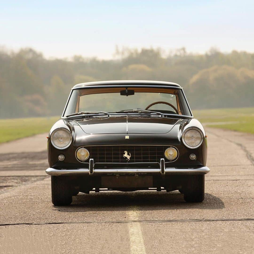 HYPEBEASTさんのインスタグラム写真 - (HYPEBEASTInstagram)「#hypeAF: A @pininfarina_official-designed 1962 @ferrari 250 GTE 2+2 Series II is currently up for bids over at @rmsothebys. Coming in its original color scheme of “Nero over Beige,” the vehicle marks Ferrari’s first attempt at producing a four seat grand tourer. Photo: RM Sotheby’s」5月7日 16時34分 - hypebeast