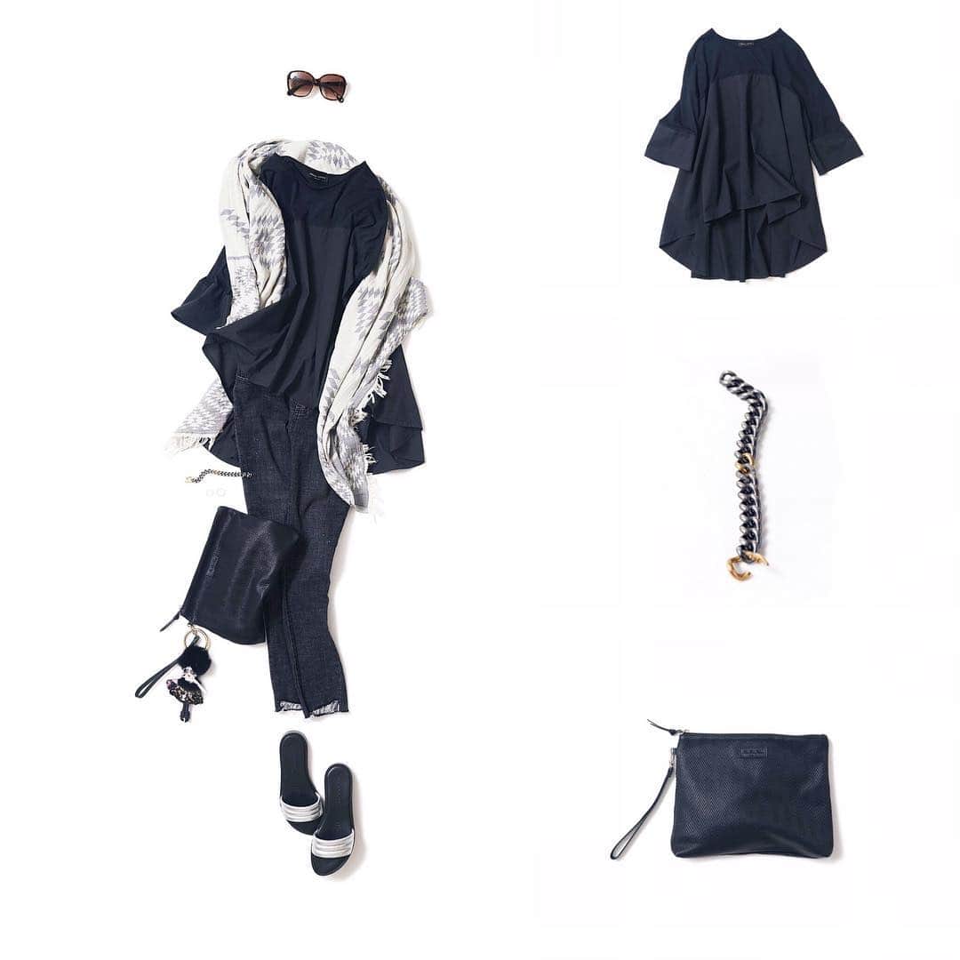 K.KSHOP_officialさんのインスタグラム写真 - (K.KSHOP_officialInstagram)「・ NEW♦️Coordinate ・ 2019-05-07 ・ 黒のワントーンを、軽やかに ・ tops : #robertocollina #fio pants : #kj accessory : #gigi #hum bag : #ruedesfleurs shoes : #maurodebali other : #gucci #marinafossati #aeliaanna ・ #kkcloset #kkshop #菊池京子 #kyokokikuchi #style #コーデ #coordinate #code #fashion #ootd #wear #カジュアル#happy #denim #black #silver #bag #italy #korea」5月7日 16時39分 - k.kshop_official