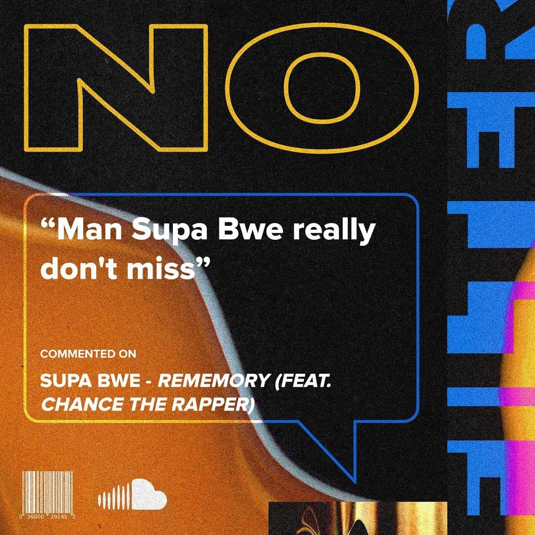 サウンドクラウドさんのインスタグラム写真 - (サウンドクラウドInstagram)「@chancetherapper jumped on @supabwe's track, "Rememory." Thoughts on this collab? Drop an emoji below 💥」5月8日 2時01分 - soundcloud