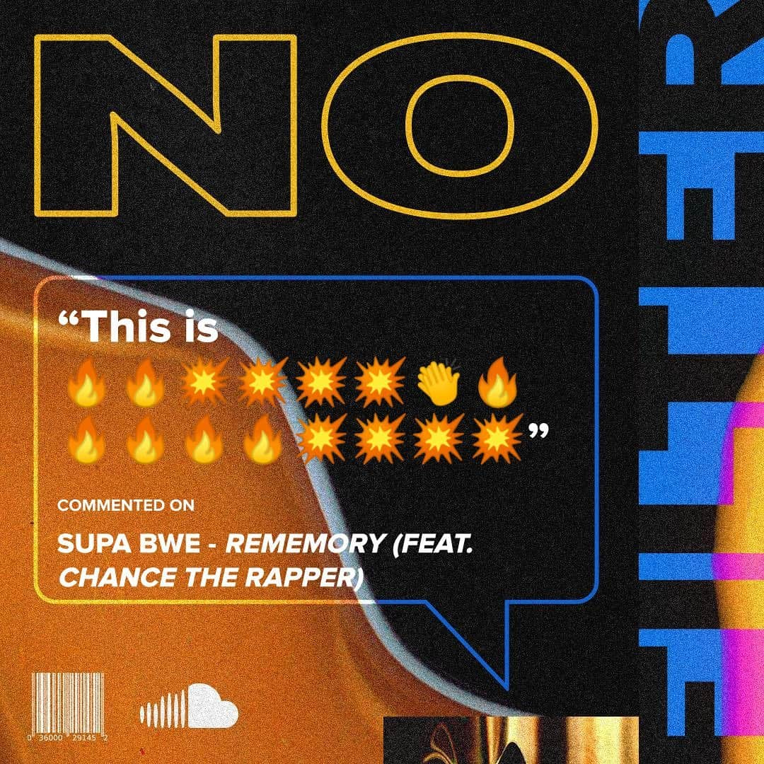 サウンドクラウドさんのインスタグラム写真 - (サウンドクラウドInstagram)「@chancetherapper jumped on @supabwe's track, "Rememory." Thoughts on this collab? Drop an emoji below 💥」5月8日 2時01分 - soundcloud