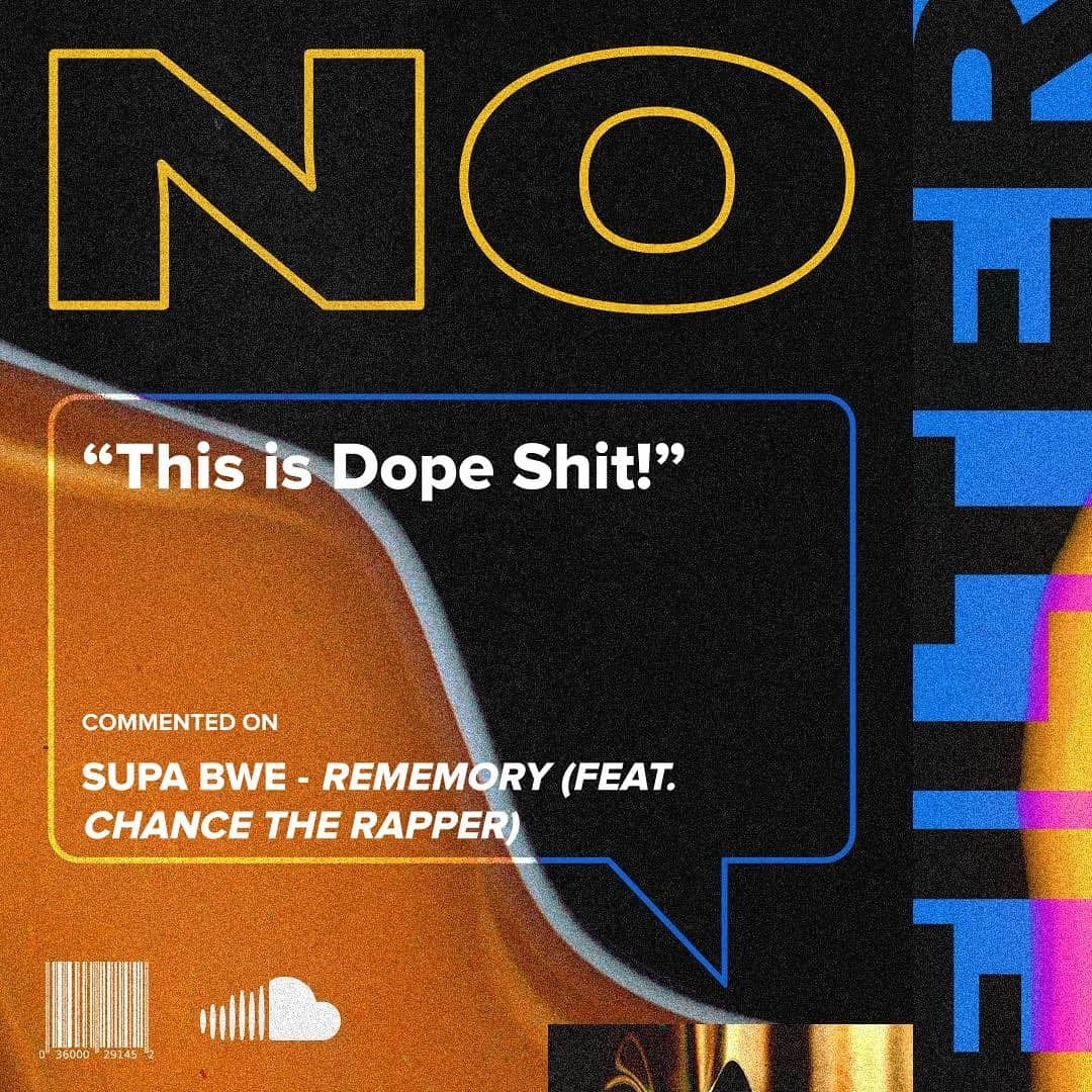 サウンドクラウドさんのインスタグラム写真 - (サウンドクラウドInstagram)「@chancetherapper jumped on @supabwe's track, "Rememory." Thoughts on this collab? Drop an emoji below 💥」5月8日 2時01分 - soundcloud