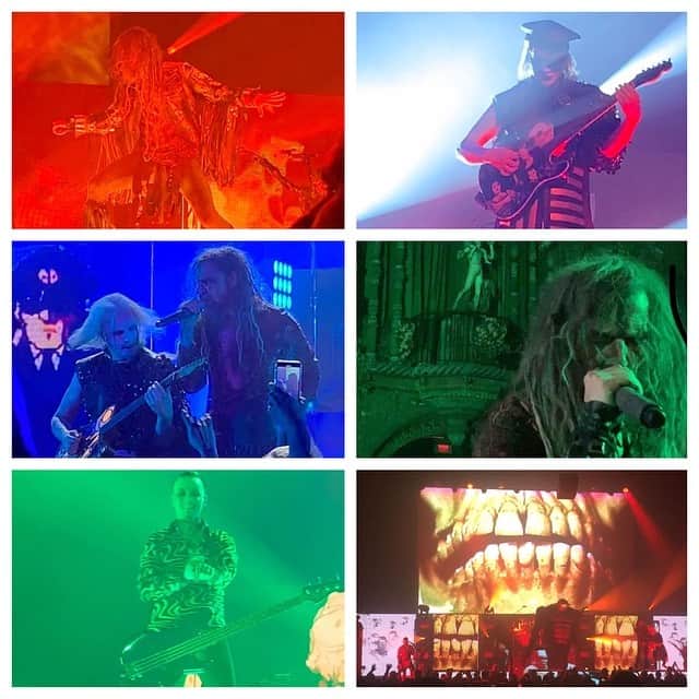 ロブ・ゾンビのインスタグラム：「Thanks Kentucky! We had a blast last night! #louisville #kentucky #robzombie #johnfive #piggyd #gingerfish」