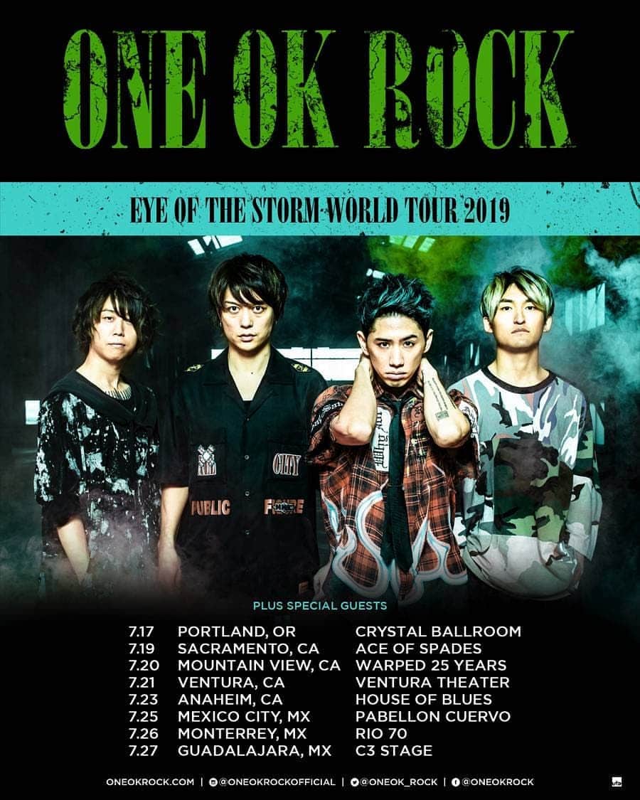 ONE OK ROCKさんのインスタグラム写真 - (ONE OK ROCKInstagram)「We’ve added more show dates in the US and Mexico! Hope to see you there! #oneokrock」5月8日 2時24分 - oneokrockofficial