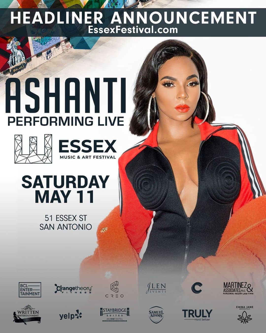 アシャンティさんのインスタグラム写真 - (アシャンティInstagram)「San Antonio!!!! Pull up this Saturday!!! I’ll be performing at @essexmoderncity #EssexFest see you there!!!」5月8日 2時30分 - ashanti