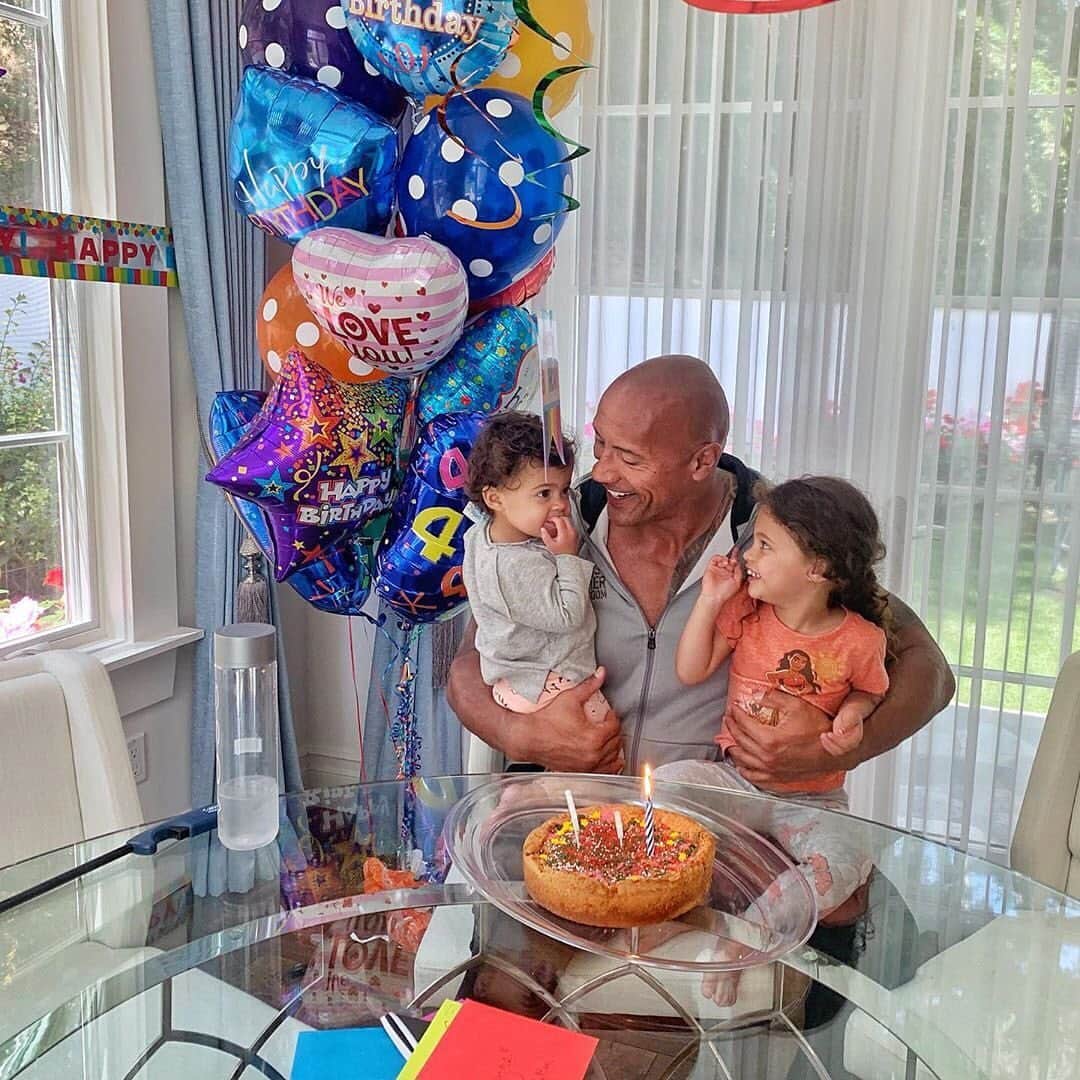 People Magazineさんのインスタグラム写真 - (People MagazineInstagram)「The Rock celebrated his birthday with his "lil' queens." ❤️ | #Regram @therock: "Tia & Jazzy made my birthday. Good reminder for me of what’s really important in life and why I work the way I do."」5月8日 3時17分 - people
