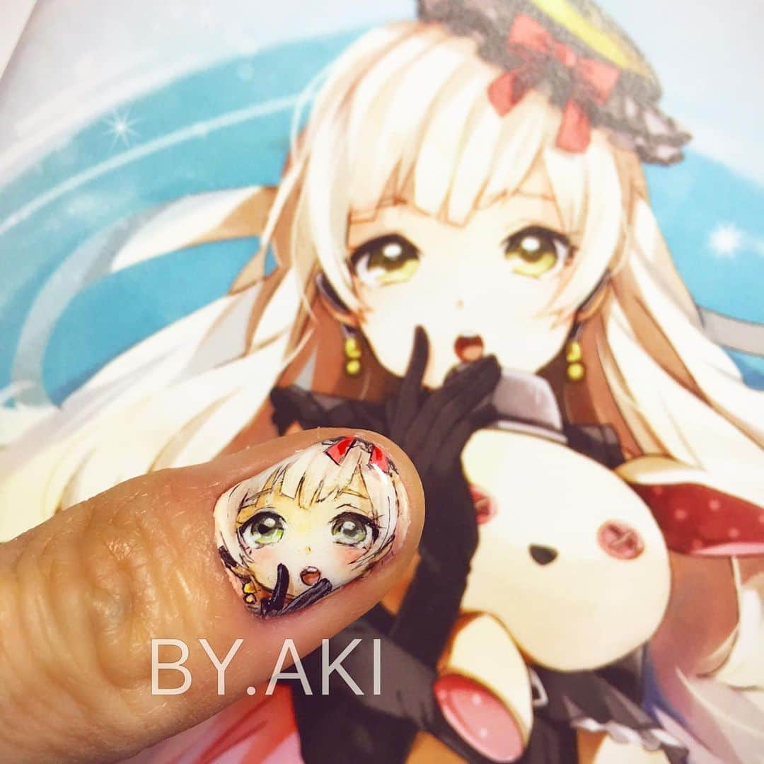 上野明子さんのインスタグラム写真 - (上野明子Instagram)「MAYU🧸VOCALOID♪ my nail💅 ・ ・ #vocaloid  #mayu  #ボーカロイド @by.aki #anime#manga#NAIL#ジェルネイル#ネイル#福岡#福岡市#全てジェルネイル#手描きネイル#all.gel#痛ネイル#ネイリスト#aki#認定講師#キャラネイル#네일#gel甲#美甲#爪甲」5月7日 18時32分 - by.aki