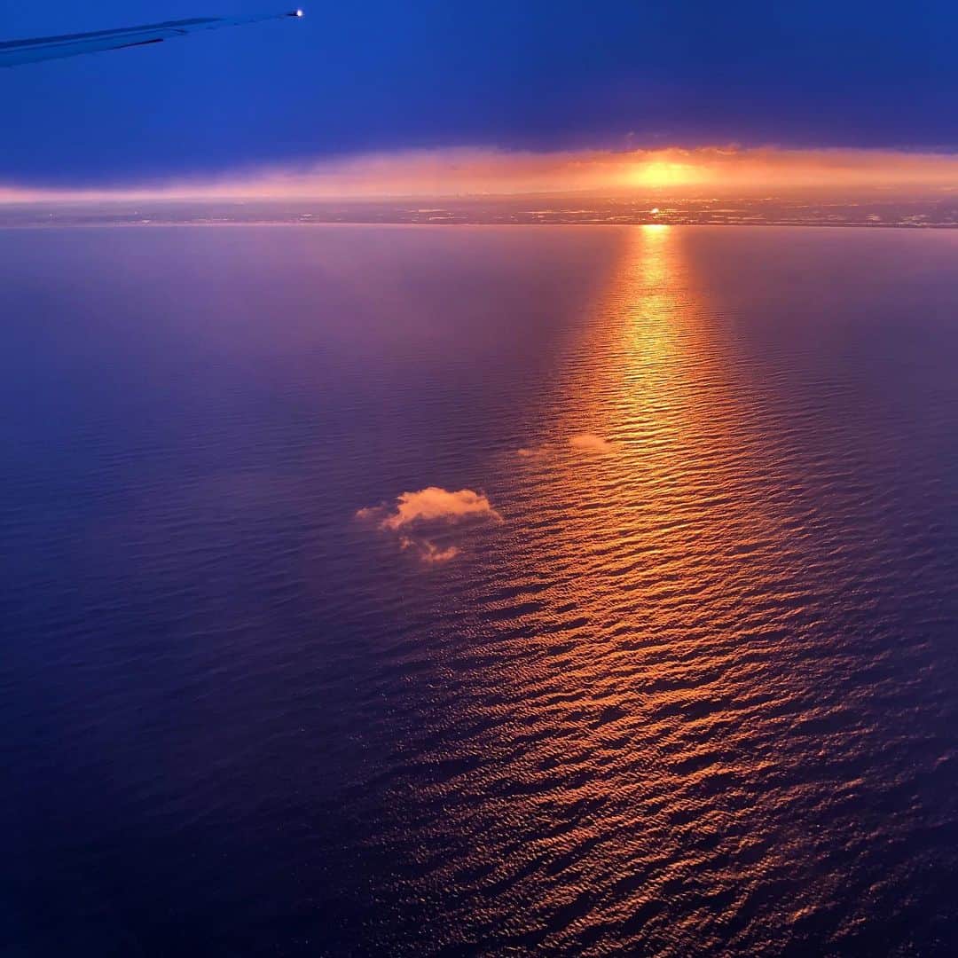 のインスタグラム：「Magic hour from a bird's-eye view.」