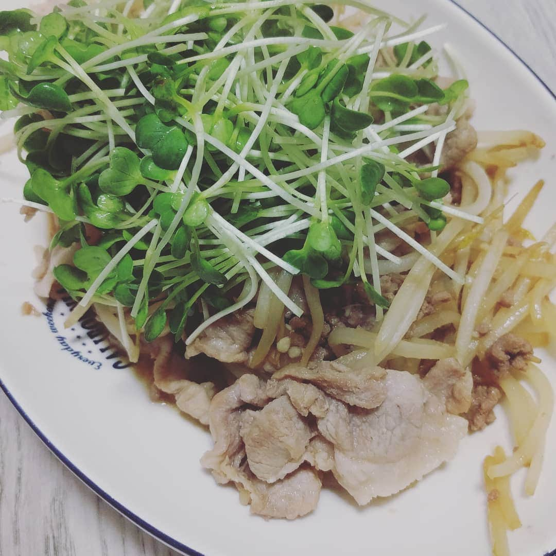 越中睦士さんのインスタグラム写真 - (越中睦士Instagram)「もやしと豚バラ肉の炒め  #もやしと #豚バラ肉」5月7日 22時12分 - makotokoshinaka