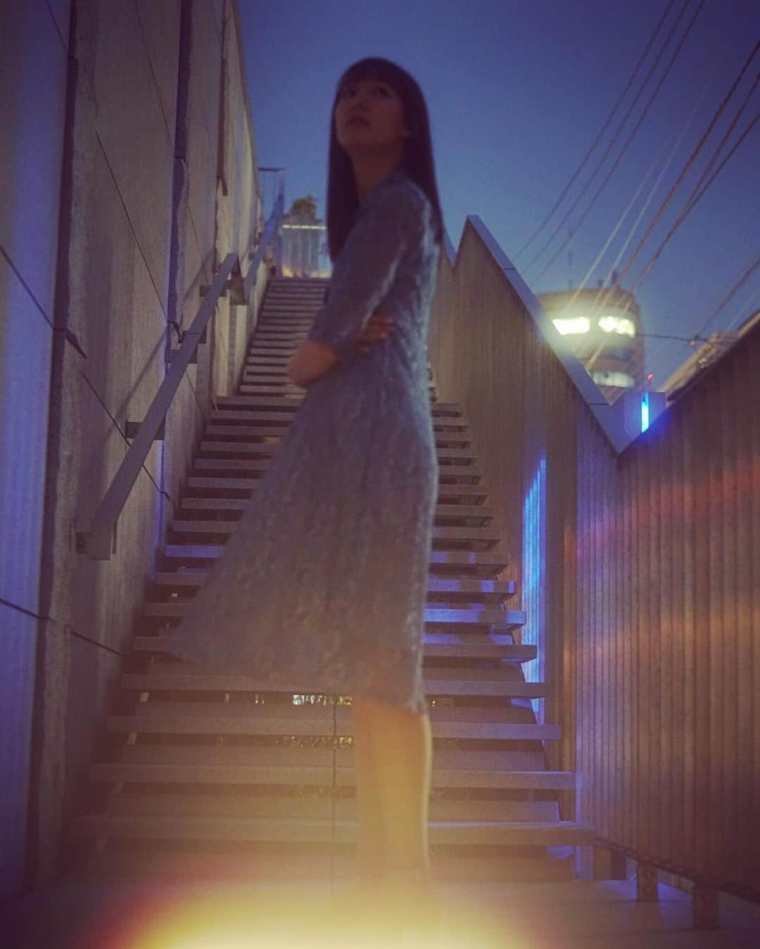 道江幸子さんのインスタグラム写真 - (道江幸子Instagram)「gn.﻿ ﻿ ﻿ ﻿ ﻿ ﻿ ﻿ ﻿ ﻿ ﻿ #ポートレート #ポートレート撮影 #ポートレート女子 #ポートレートモデル #ポートレート部 #フォト #photo #写真 #写真が好き #風 #夜空 #階段 #japanesegirl #光 #夜 #夜光 #ワンピース #影 #cool #cooljapan #coolgirl #可愛い #ロングヘア #ファインダーの向こう #ファインダー越しの私の世界 #ファインダー越しの世界 #model #style #stylish #ヘア」5月7日 23時31分 - sachiko_michie