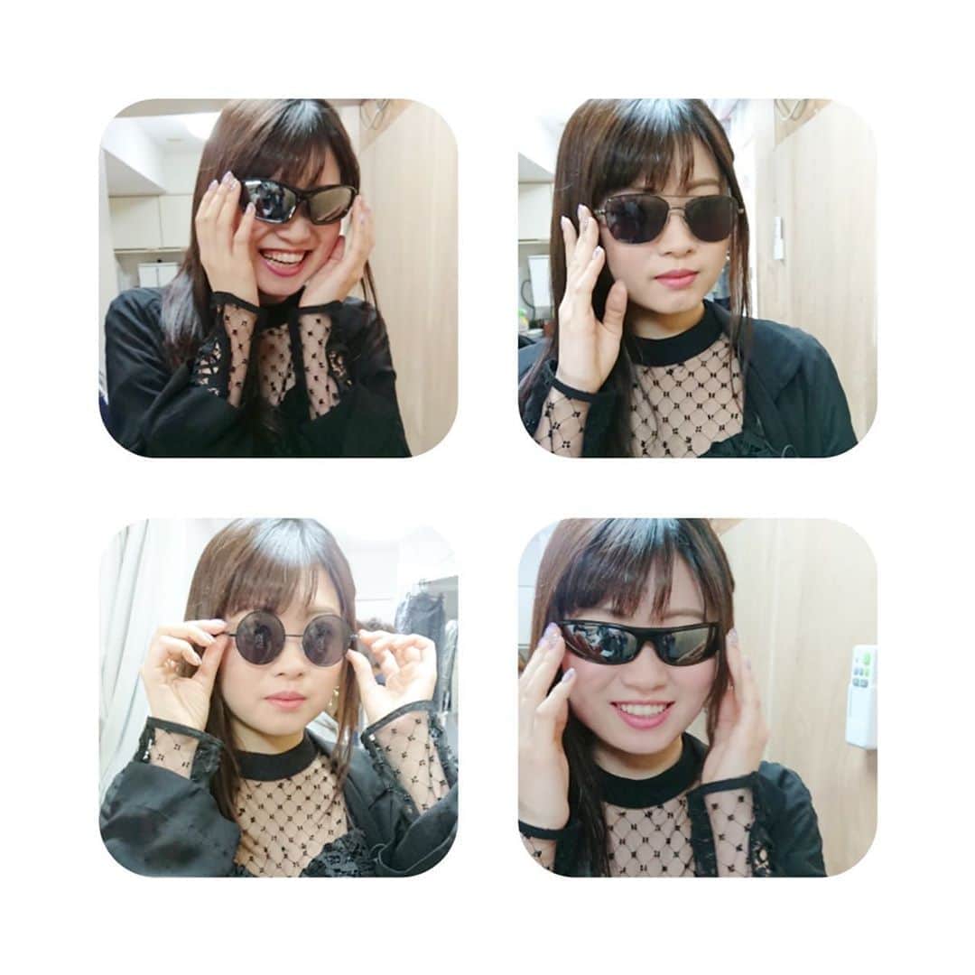 鈴木このみのインスタグラム：「🕶🕶🕶🕶 #今日のTV収録の様子📺 #真理の鏡、剣乃ように #明日発売です！」