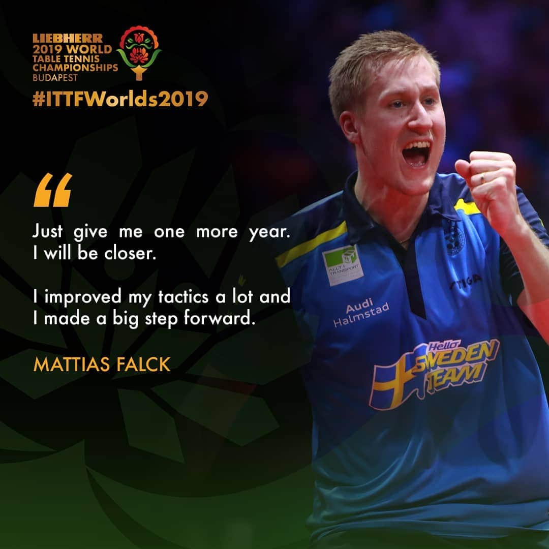 ITTF Worldさんのインスタグラム写真 - (ITTF WorldInstagram)「#WisdomWednesday from #ITTFWorlds2019 runner-up 🥈 Mattias Falck 🇸🇪‼️ ⠀⠀⠀⠀⠀⠀⠀⠀⠀ #NotJustPingPong #TableTennis」5月8日 12時19分 - wtt