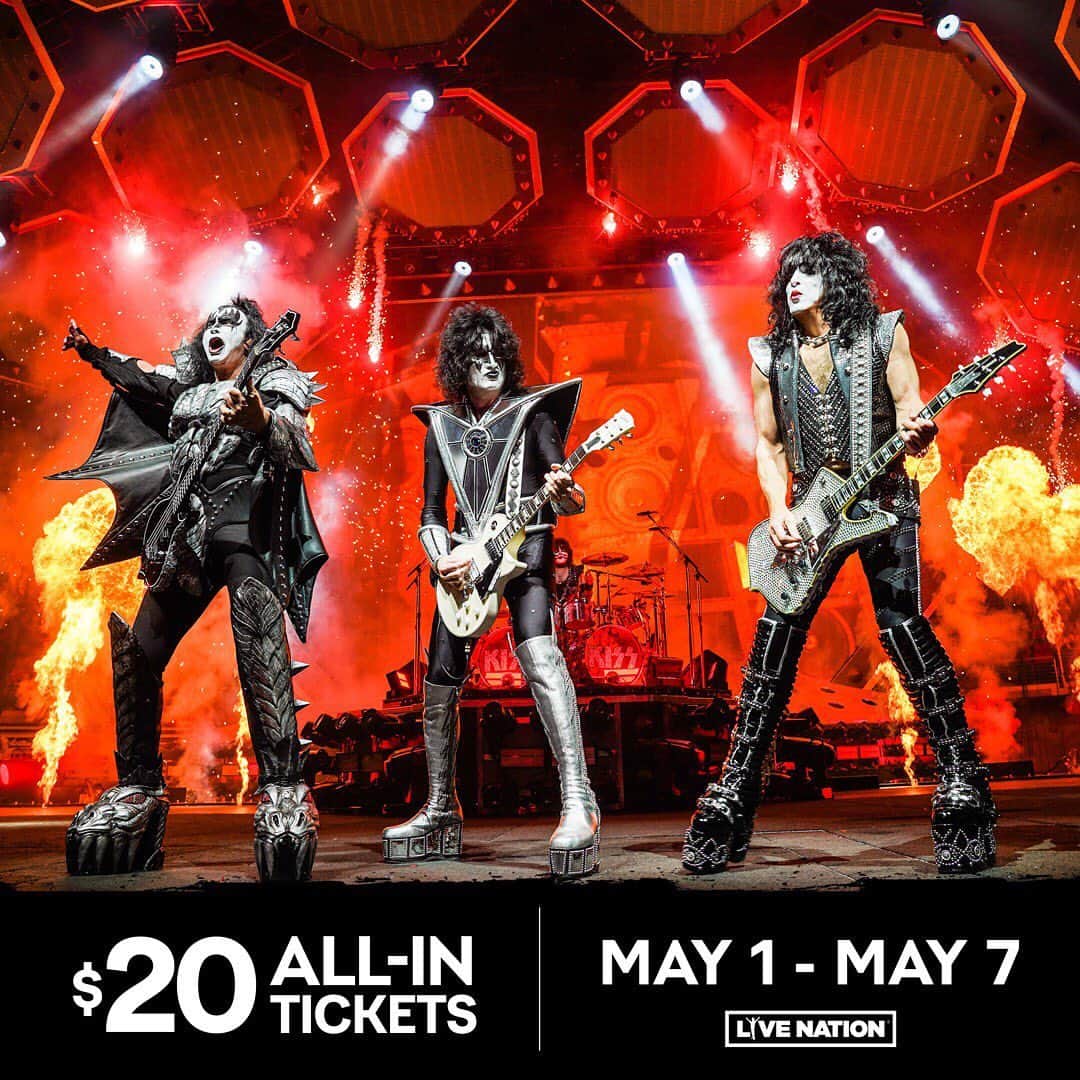KISSさんのインスタグラム写真 - (KISSInstagram)「Last chance to score $20 End Of The Road tix for #NationalConcertWeek 🔥 sale ends tonight: ncw.livenation.com」5月8日 4時30分 - kissonline