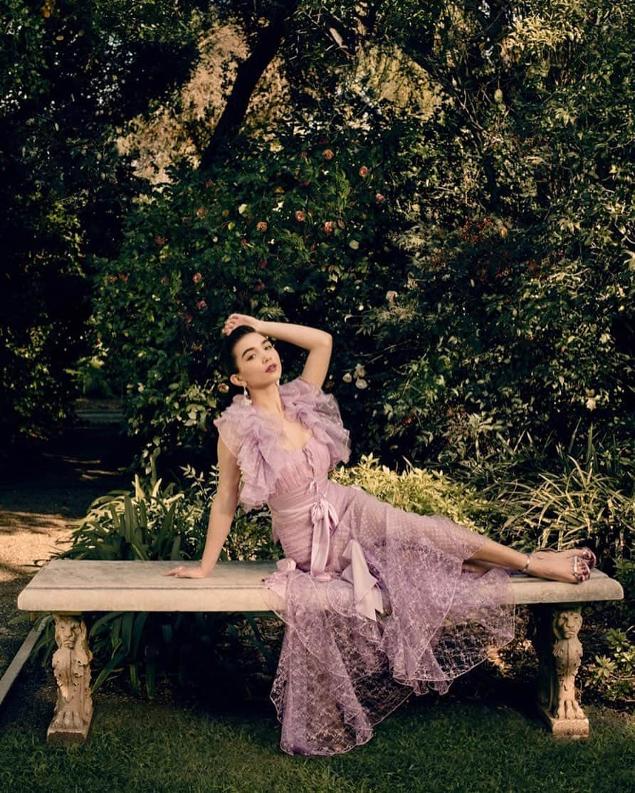 ロダルテさんのインスタグラム写真 - (ロダルテInstagram)「Love @rowanblanchard wearing Rodarte’s SS19 Embroidered Tulle Ensemble for @instylemagazine at @thehuntingtonlibrary (ph: @amyharrity, styled by:  @chrishoran20). #rodarte #rowanblanchard」5月8日 9時42分 - rodarte