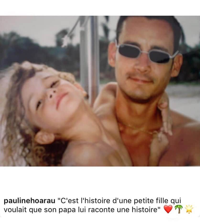 ポーリーヌ・オアロのインスタグラム：「...alors son papa lui raconta l’histoire d’une petite fille qui voulait que son papa lui raconte une histoire, alors son papa lui raconta l’histoire d’une petite fille qui voulait que son papa lui raconte une histoire, alors son papa lui raconta l’histoire 🌹🌟」