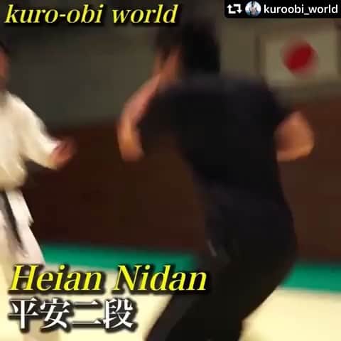 丞威のインスタグラム：「OSU 🥋 #押忍  空手型 平安二段 分解をアクションに応用  #repost @kuroobi_world ・・・ Heian Nidan Fight Long version on Youtube "kuro-obi world" channel. #kata #action #jka #karate #martialarts #kuroobiworld @joeytee_official」