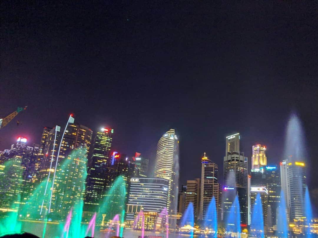星奈津美さんのインスタグラム写真 - (星奈津美Instagram)「GWは4泊5日でシンガポールへ🇸🇬 インフィニティプールは混んでて泳げなかったけど（笑）、夜景はずっと見ていたいくらい綺麗でした✨✨ USSにも行き、光と水のシンフォニー「SPECTRA」も見れて、美味しいものを食べ満喫しました🥰 #singapore  #marinabaysands  #infinitypool  #spectra  #uss #subway  #地下鉄にたくさん乗った #マーライオンは工事中 🤦 #🇸🇬」5月8日 16時06分 - ntm_hoshi