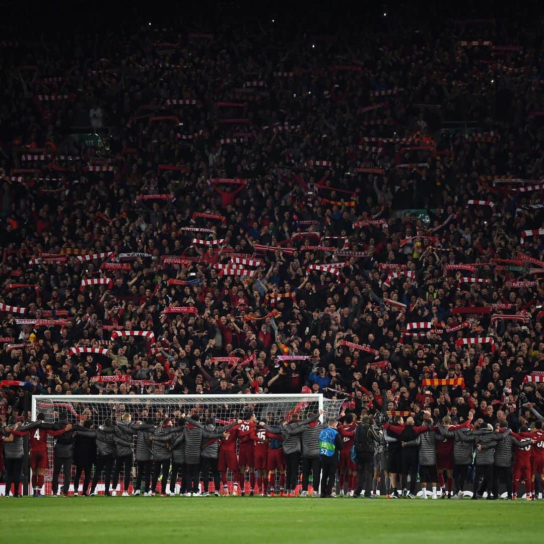 CNNさんのインスタグラム写真 - (CNNInstagram)「🎶 “You’ll never walk alone.” Liverpool Football Club's battle hymn rang out at their home ground Anfield with even more passion than usual on Wednesday night. Before the semifinal game against Barcelona last night, Liverpool were facing a 3-0 deficit and heading for an all-but-certain exit from the Champions League. But in a dramatic comeback in the second-leg tie, despite having key players missing through injury -- including Mo Salah and Roberto Firmino -- Liverpool overcame Lionel Messi’s Barcelona 4-0 and progressed on to the final. “We played against maybe the best team in the world,” manager Jurgen Klopp said afterwards. “Winning is difficult, but winning with a clean sheet, I don’t know how they did it.” #liverpool #barcelona #championsleague (📸: Paul Ellis/AFP/Getty Images/Shaun Botterill/Clive Brunskill/Getty Images via @cnnsport)」5月8日 16時34分 - cnn