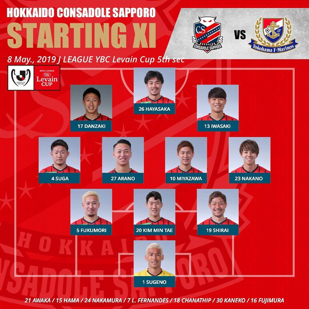 コンサドーレ札幌さんのインスタグラム写真 - (コンサドーレ札幌Instagram)「STARTING ELEVEN!! #consadole #コンサドーレ #Jリーグ　#JLEAGUE #football #soccer #supporter #サポーター #soccerphotography #soccertime #北海道　#HOKKAIDO #札幌　#SAPPORO #札幌ドーム　#sapporodome #stadium #spogram」5月8日 17時35分 - hokkaido_consadole_sapporo