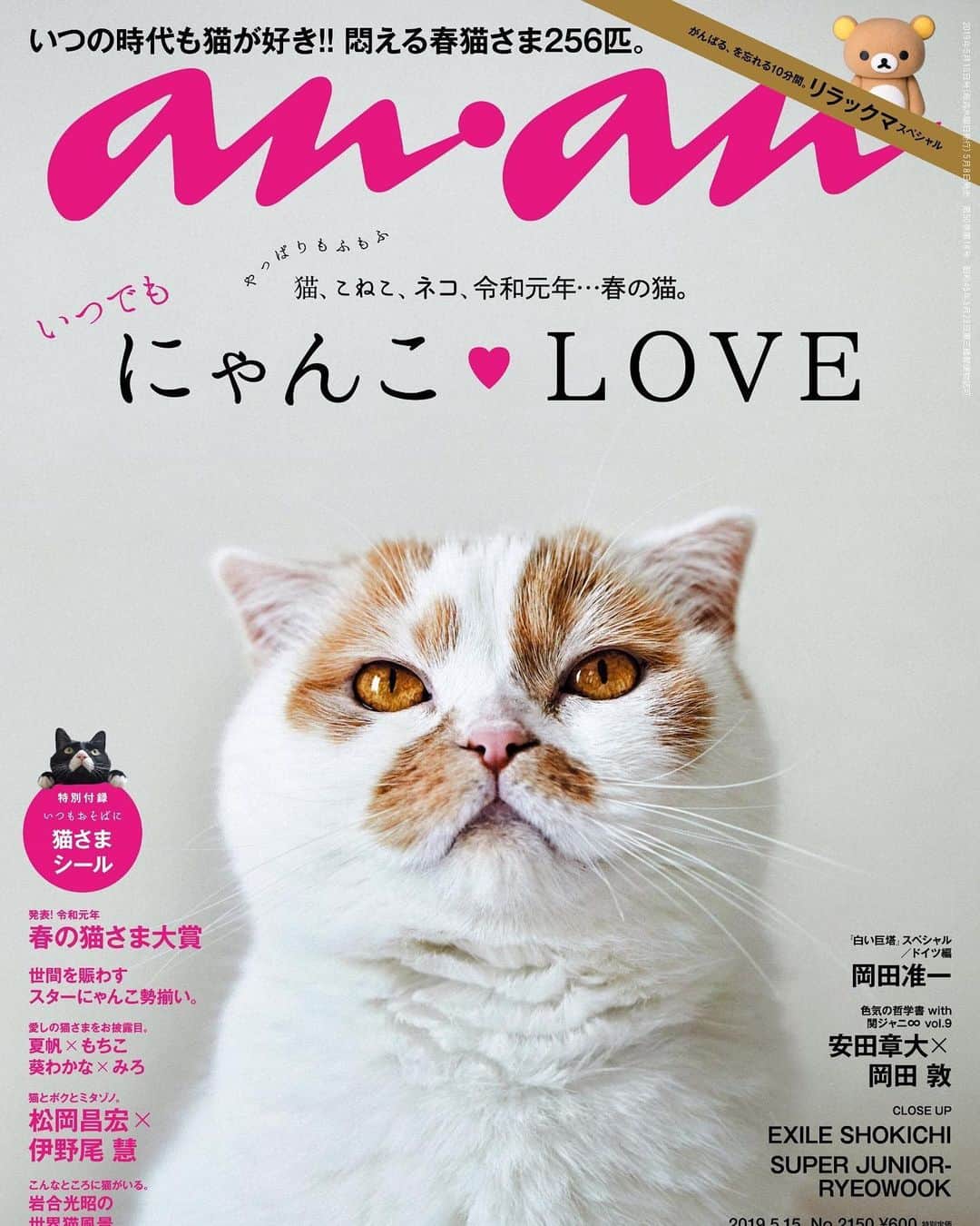 やまもとりえのインスタグラム：「本日発売のananに「30歳女子、ネコを飼いはじめました。」が載ってます☺️ にゃんこ❤️LOVE」