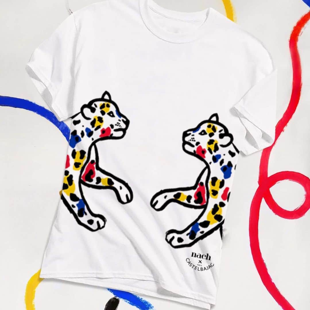 のインスタグラム：「Il est encore temps de découvrir ou (re)découvrir nos T-shirts sauvagement Arty !  Retrouvez les modèles de notre collaboration avec @nachbijoux. (Lien en bio)  It is still time to discover or (RE)discover our wildly Arty T-shirts!  Find the models of our collaboration with @nachbijoux. (Link in bio)  #CastelbajacParisxNach #Collaboration #Castelbajac #Paris #Mode #Collaboration #Exclusive #Happyculture #Bijoux #Clothes #Leopard #Toucan」