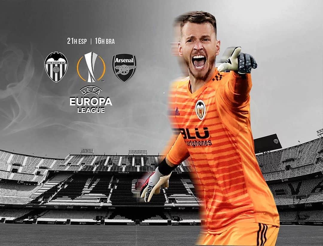 ノルベルト・ムラーラ・ネトのインスタグラム：「Vamos Valencia! 🦇 #europaleague #valenciacf」