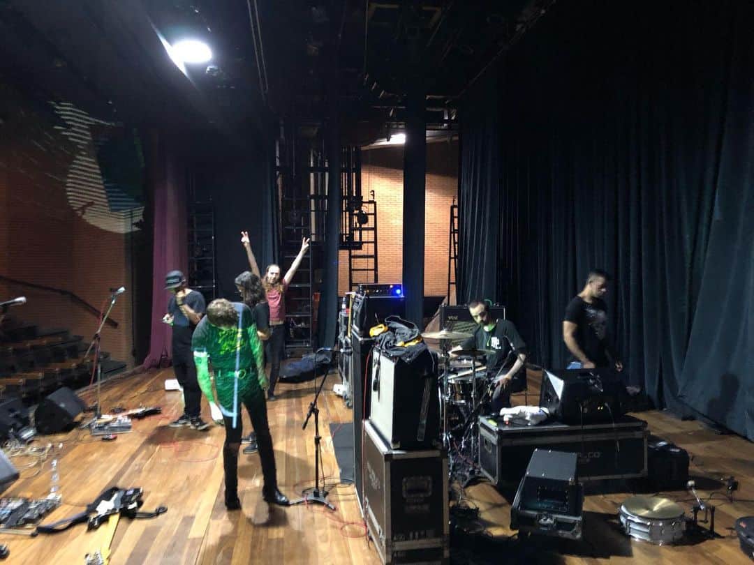 A Place to Bury Strangersのインスタグラム：「Setting up Pre @centroculturalsp show #worship see you soon!!」