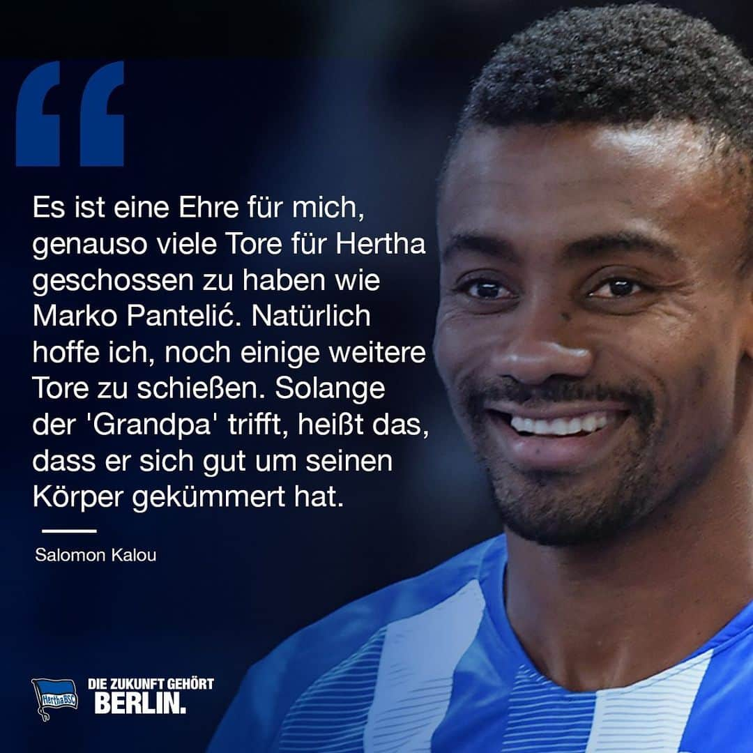 ヘルタ・ベルリンさんのインスタグラム写真 - (ヘルタ・ベルリンInstagram)「🗯 Haben uns mit 'Grandpa' @salomonkalou über blau-weiße Legenden, seine Vorliebe für Underdogs und das Auswärtsspiel beim @fcaugsburg1907 unterhalten. 🔵⚪️ Link in Story! #SK8 #Herthaner #Legende #FCABSC #hahohe」5月9日 0時55分 - herthabsc