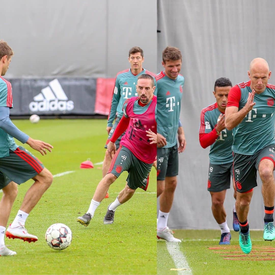 トーマス・ミュラーさんのインスタグラム写真 - (トーマス・ミュラーInstagram)「One of the last training session with @franckribery7 and @arjenrobben 😞 #robbery #fcbayern #training #esmuellert #miasanmia」5月9日 2時17分 - esmuellert