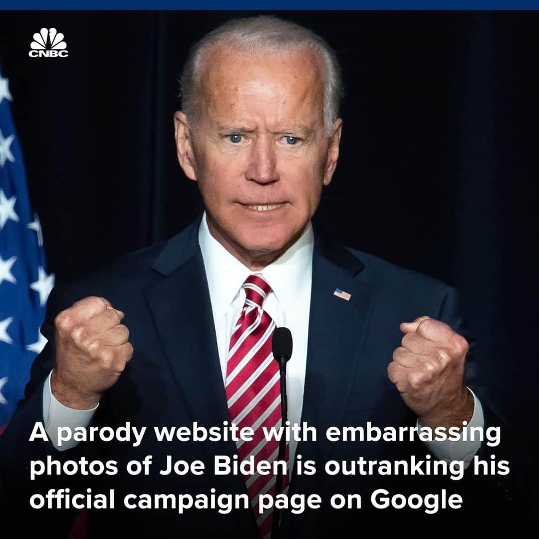 CNBCさんのインスタグラム写真 - (CNBCInstagram)「Joe Biden’s presidential campaign is already sunk — at least on Google.⠀ ⠀ The former vice president’s official 2020 campaign page is nowhere to be found on the first page of results for the search term “Joe Biden.”⠀ ⠀ Instead, a realistic-looking parody site featuring images of Biden touching women and children appears to be doing quite well on Google and other major search engines, particularly for the search “Joe Biden website.”⠀ ⠀ To read more about the sites outranking Biden’s official campaign page, visit the link in bio.⠀ *⠀ *⠀ *⠀ *⠀ *⠀ *⠀ *⠀ *⠀ #politics #president #2020election #biden #joebiden #google #seo #search #business #businessnews #politicsnews #cnbc⠀」5月9日 2時59分 - cnbc