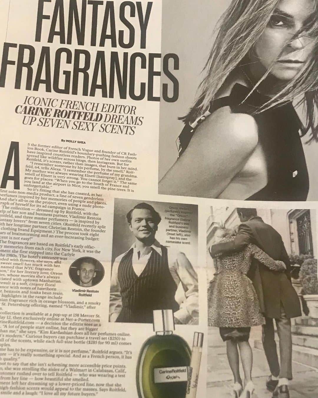 のインスタグラム：「Thank you @nypost #mollyshea @carineroitfeldparis」