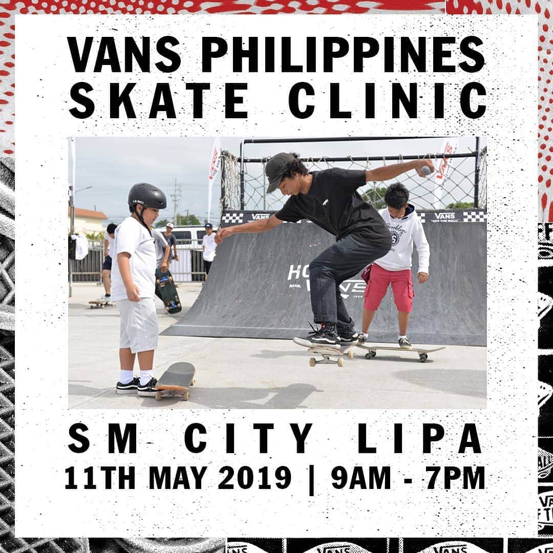 Vans Philippinesさんのインスタグラム写真 - (Vans PhilippinesInstagram)「2 more days to go! Let's hang out together this Saturday at @smcitylipa and just do skateboarding!  Participants of ALL AGES are welcome to join our skate clinic. Don't forget to visit bit.ly/VansSkateClinicLipa for more event info. See ya there! | 📷: @mauihidalgo #VansSkate #VansPhilippines」5月9日 16時10分 - vansphilippines