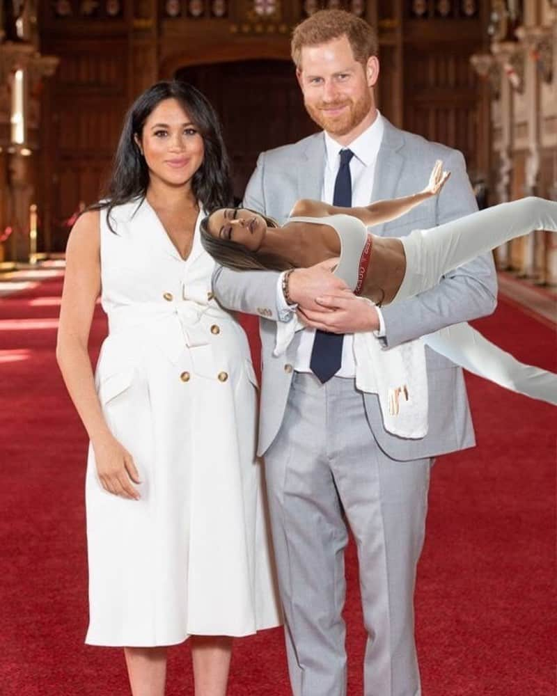 ホーリー・ソンダーズさんのインスタグラム写真 - (ホーリー・ソンダーズInstagram)「Huge congratulations to the Duke we Duchess of Sussex on their new bundle of joy. She’s a handful. Photoshop slayed by @stevesteranka」5月9日 16時42分 - holly.sonders